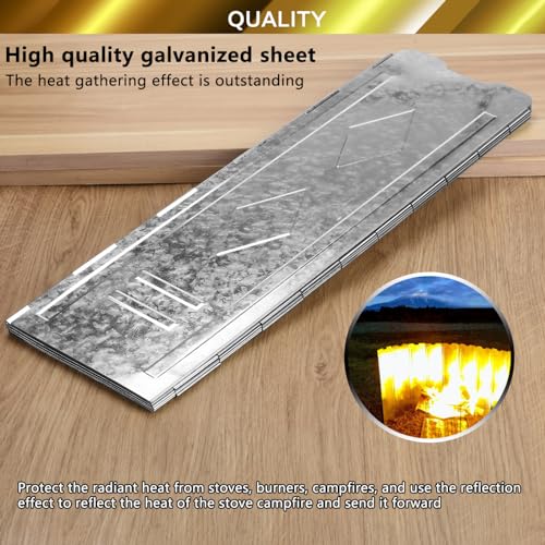 Sexyhot 10 Plates Camp Stove Wind shield, Extra large Stainless Steel Folding Camping Cooker - Image 3