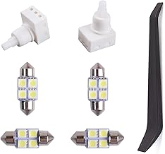 Xislet 924-798 Dome Lamp Switch Kit with 4 Bulbs Compatible with Tundra Honda Odyssey Accord Pilot Ridgeline Acura Dodge Ram Overhead Interior Map Light Switches