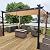 PURPLE LEAF 10' x 12' Outdoor Retractable Pergola Aluminum with DIY Sun Shade Canopy Patio Modern Heavy-Duty Brown Shelter for Garden Yard Pavilion Grape Trellis Porch, Beige