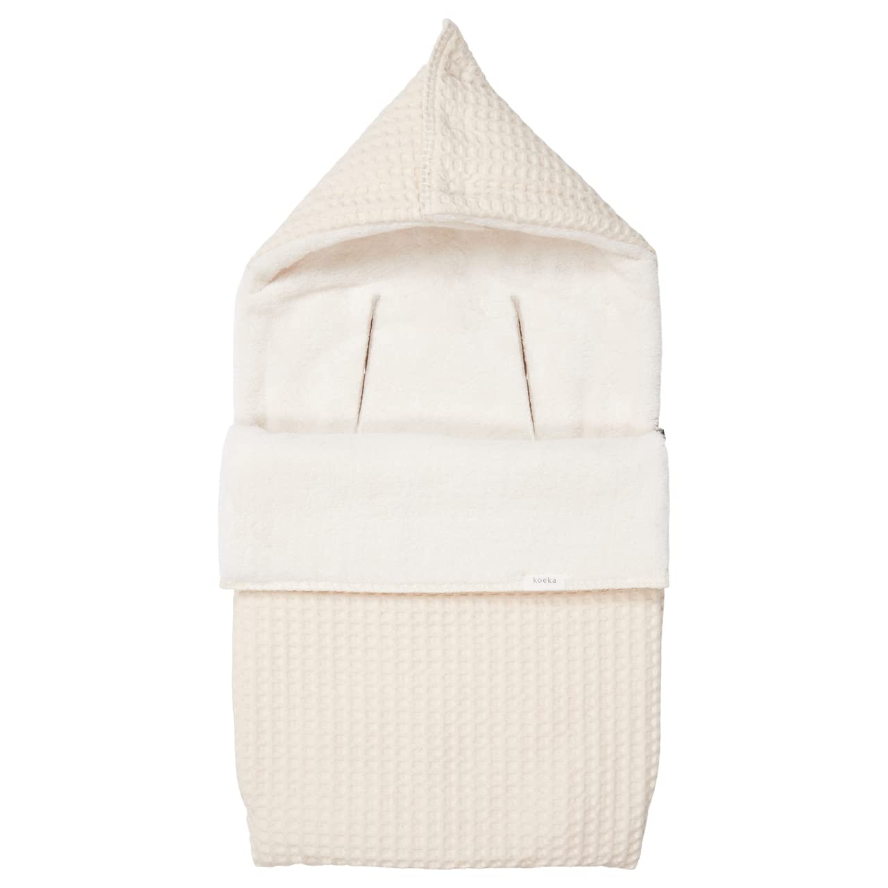 Koeka Chancelière Bébé - Pour Siège Auto - Chancelière D'hiver - Tissue En Peluche - Avec Capuche - Oslo - Tissu Coton - Lavable -