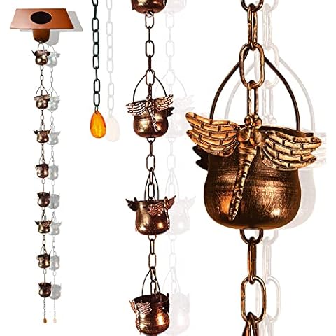 Decorative Iron Dragonfly Rain Chain thumbnail