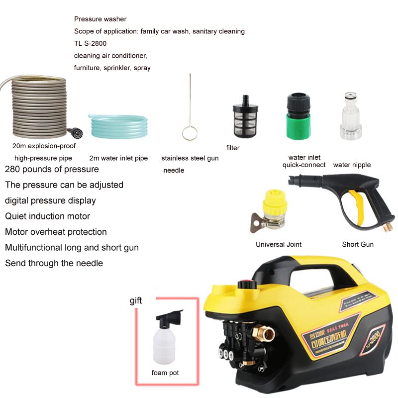 Regulacja ciśnienia myjnia samochodowa pistolet na wodę maszyna czyszcząca o dużej mocy Grab Brush pompa wodna przenośny artefakt do mycia samochodu(Package 1)