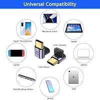 HENGBIRD USB C 90 Fokos Adapter 40Gbps USB 4 Típus C Férfi-Női Csatlakozó 100W Töltés 8K Videó Samsung Galaxy Huawei 2 Darab 7