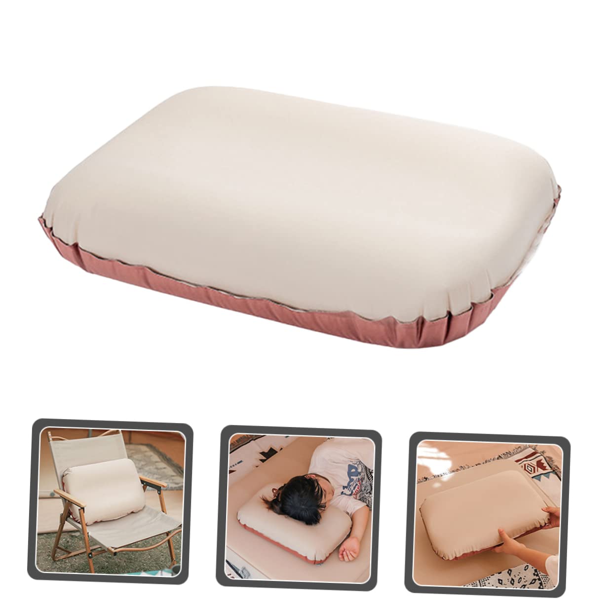 UPKOCH Oreiller Gonflable Portable pour Camping Et Voyage Oreiller Multifonction De Sommeil pour Extérieur Voiture Et Maison