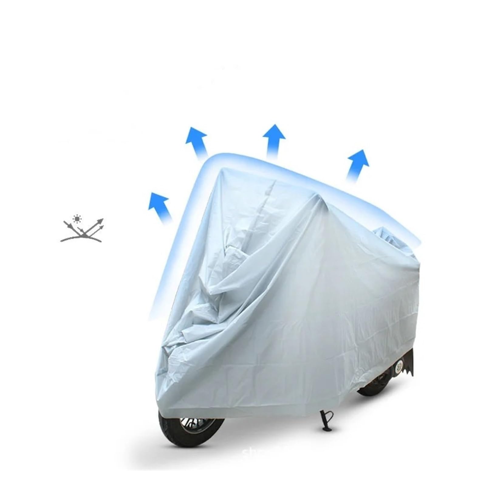 Funda para Moto Scooter para Moto Impermeable Motocicleta Cubierta Protectora Interior Al Aire Libre SML XL Bicicleta Scooter Lluvia Polvo UV Solar(L)