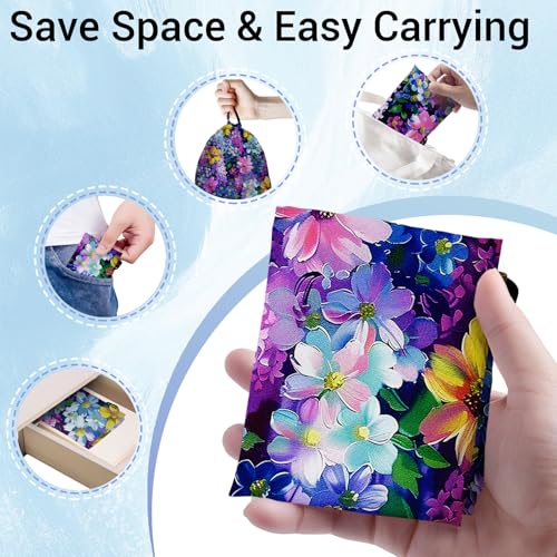 Image of Colorful Wildflowers Painting Grip Bag for Gymnast Purple Small Gymnasts Gymnastics Grip Bag