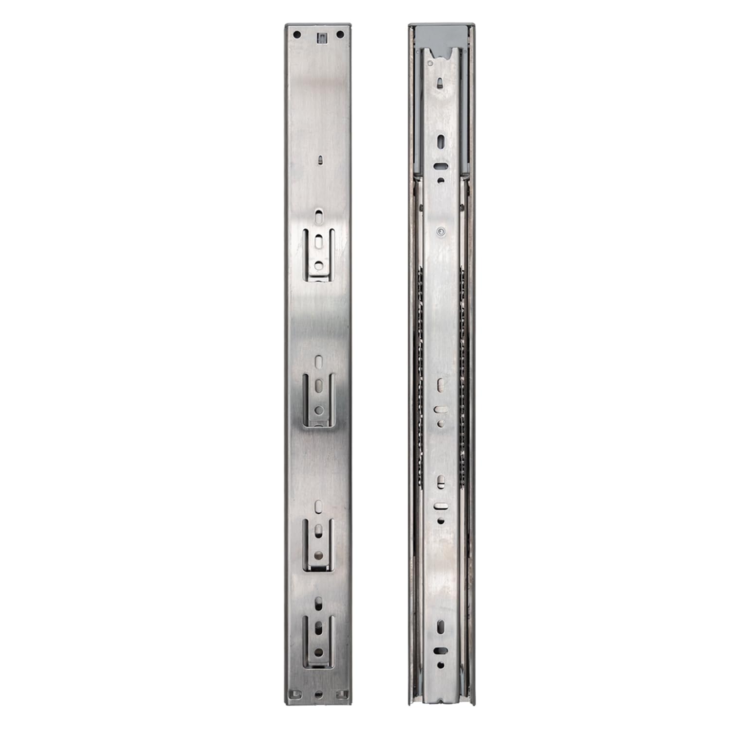 Highdecora Stainless Steel Soft Close Drawer Runners Slide, 60kg Load Capacity, Heavy Duty, Full Extension Ball Bearing, Side Mount (3, 450mm_18Inch)