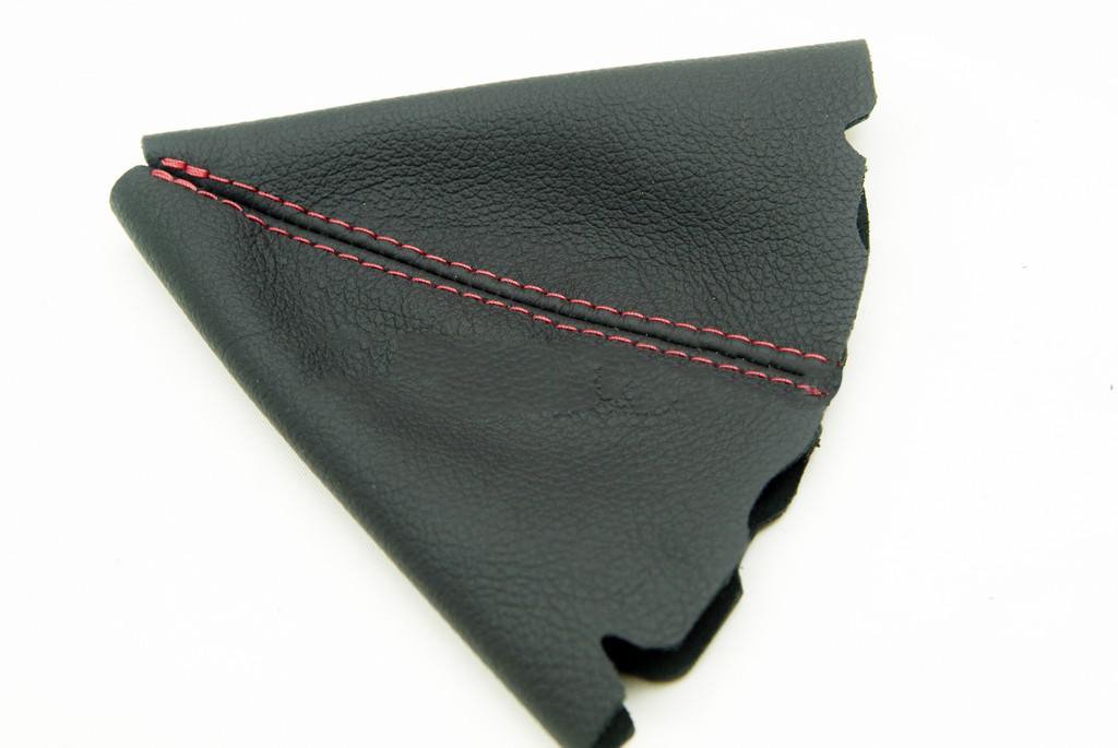 DSV Fits 2006-2011 Honda Civic SI Real Black Leather Manual Shift Boot with Red Stitching (Leather Part Only)