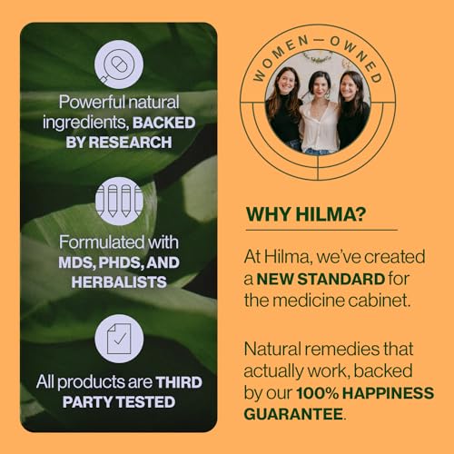 Image of Hilma Pre and Probiotic with Herbs, 60 Vegan Capsules | Herbal Digestive Support, Prebiotics and Probiotics, Chicory Inulin, Ginger, Ajwain, Gas and Bloating Relief for Women & Men