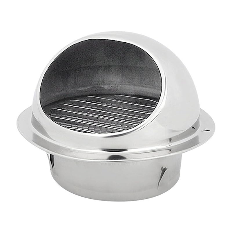Stal Nierdzewna Wentylacja Wydechowa Kratka Wydechowa Ściana Powietrze Powietrzne, Kratka Przewód Pokrywa Ogrzewanie Ogrzewanie Wodoodporne Vents Cap(Thickening 60mm)