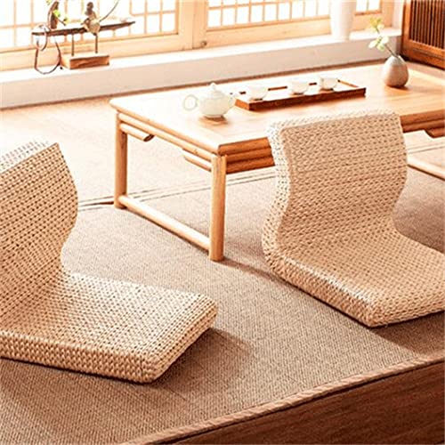 Llly Handmade Rattan Floor Legless Chair Tatami Backrest Chair For Balcony Bay Window Living Room Bedroom #TOP5