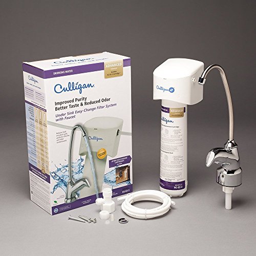 Image of Culligan US 3 EZ-Change Under-Sink Drinking Water Filtration System with Dedicated Faucet and Filter, Chrome