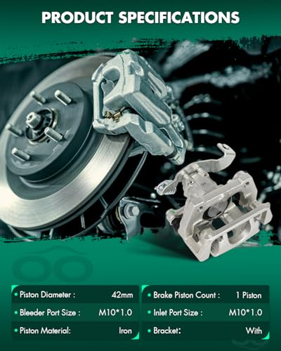 Image of SCITOO 18B4947 Rear Right Disc Brake Caliper Assembly w /Bracket For Ford For Five Hundred /For Freestyle /For Taurus /For Taurus X,For Mercury For Montego /For Sable