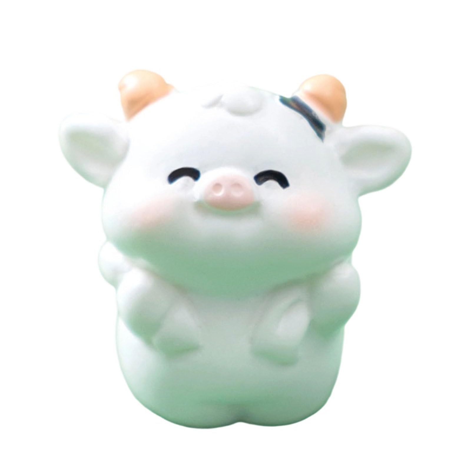 Shurhome Cartoon Cow Garden Statue Statue Resin Figurine for Outdoor Yard Decoration Decoration Gift Resin Statues