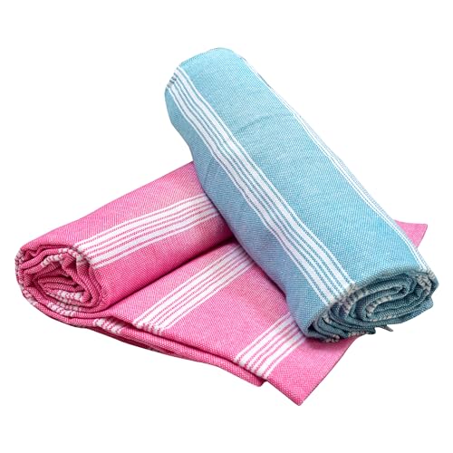 Image of COMFORT WEAVE Cotton Bath Towels 250 GSM Multicolor(Set of 2, 31 X 62 Inch)