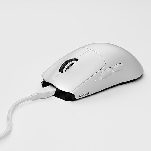 Miniatura 5 de MelGeek Horus Mouse ligero, mouse inalámbrico para juegos, 1.73 oz, sondeo 8K, sensor de 30 K DPI, batería de 215 horas, 2.4G/USB-C, con receptor de