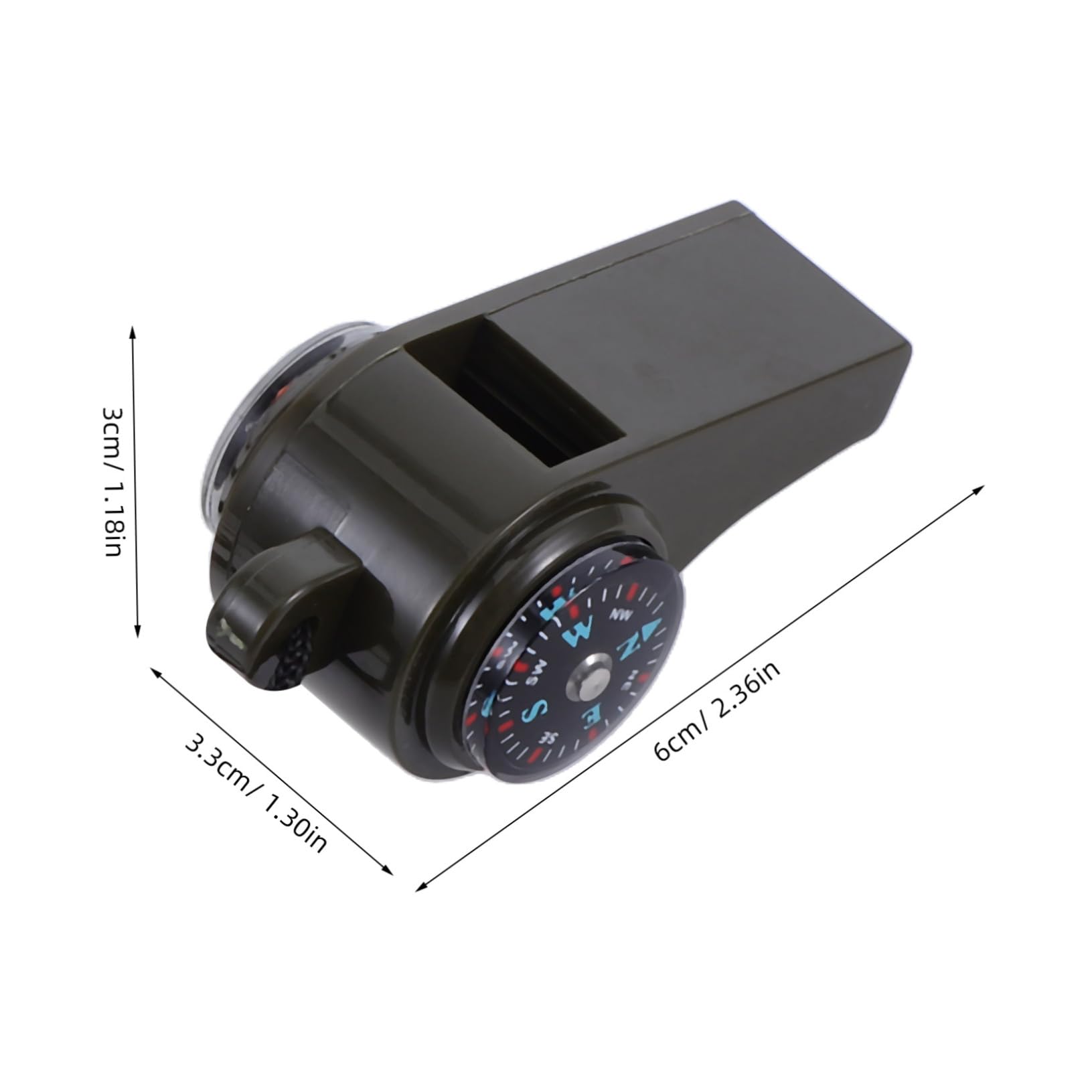 Veemoon Multi-Function Outdoor Survival Gear Whistle Compass Thermometer Essential for Emergency