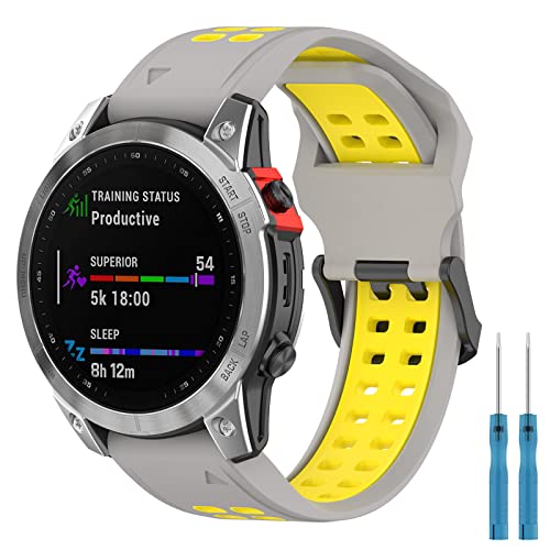 Miimall 26mm Silicone Band for Garmin Fenix 7X/6X/5X
