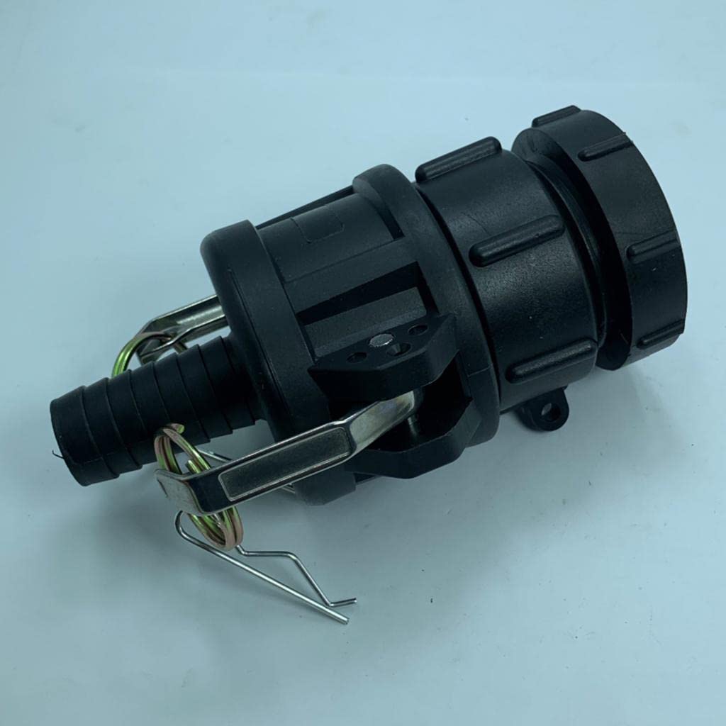 2 zestaw IBC adapter złącza zbiornika 5 cm do węża kran armatura zaworu części 25 mm, czarny