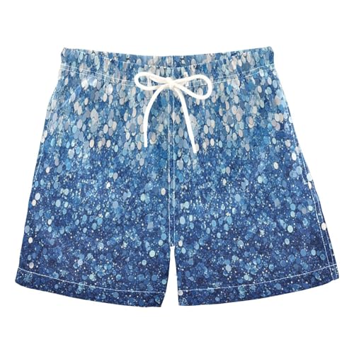 Boccsty Denim Blue Light Blue Gradient Glitter Boys Swim Trunks Baby Kids Swimwear Summer Toddler Beach Board Shorts 2T