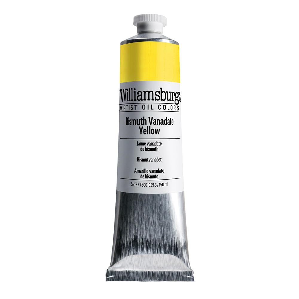 Peinture à l'huile Williamsburg Jaune Bismuth 150 ml pour illuminer vos œuvres en atelier