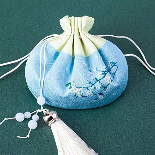 4 Bolsas Chinas Azul con Cordón para Regalo miniatura 1