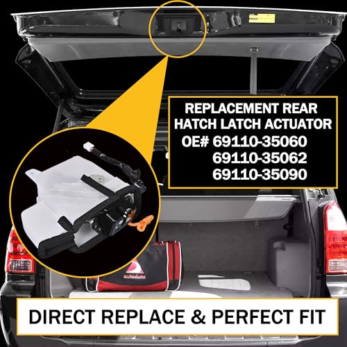 Image of EKLN Door Latch Assembly Rear Tailgate Latch Actuator Motor Compatible with 2003-2009 Toyota 4Runner 4.0L 4.7L Replace OE# 69110-35060, 69110-35062, 69110-35090