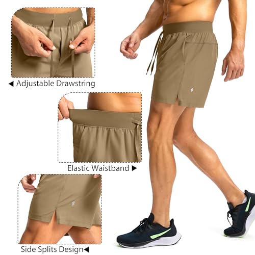 Image of Soothfeel Men's Running Shorts with Zipper Pockets 9 inch / 7 inch / 5 inch Quick Dry Eight Basketball Gym Workout Athletic Shorts