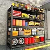 Notmise Metal Garage Shelving Unit, Heavy Duty Adjustable Storage Shelves, Steel Shelving, 3000 lbs Capacity, Industrial Shelves for Heavy Tools and Equipment, 5Tier-47.2