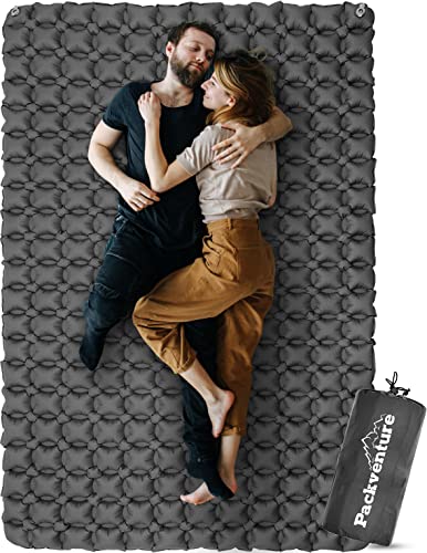 Ultralight Double Sleeping Pad for Camping 2 Person, Portable Waterproof Sleeping Pad, Queen Size Sleeping pad for Camping with 2 Repair Kits and Backpack, Sleeping Mat for Backpacking