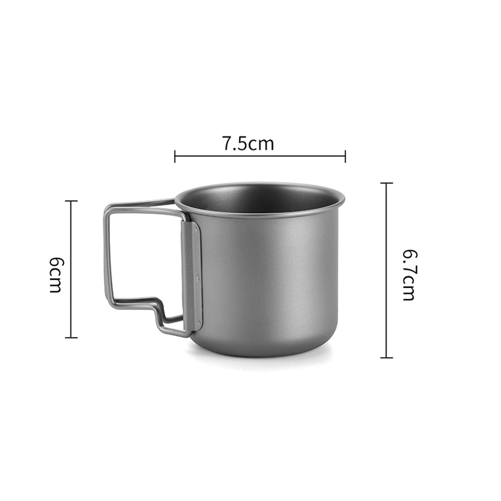 Tazza da Campeggio Tazze in Titanio per Tè e Caffè all'aperto Stoviglie da Campeggio 220ml//420ml (220ml)