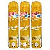 Chiaro Luce Spray SGRASSATORE CUCINA, Pulito Senza Fatica, Sgrassa e Igienizza, Elimina Gli Odori Con OCM 300ml (3 Spray)