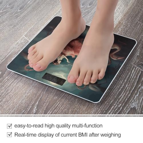 Báscula digital de baño con pantalla LED y vidrio templado miniatura 5