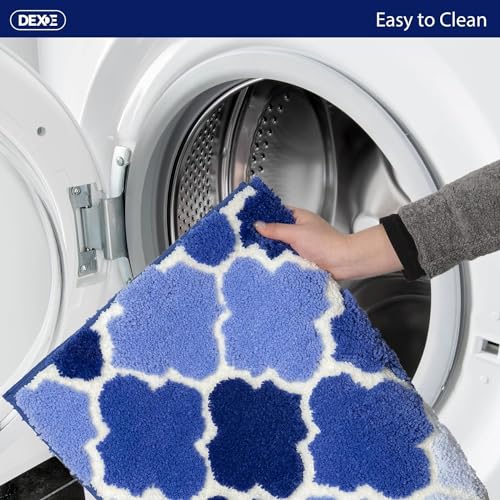 Image of Roseate Ellipse Super Soft Anti-Skid (40x60 cm) Super Absorbent Mats Microfiber 2000 GSM Mat for Bathroom /Kitchen /Door Mats for Home /Floor Mat (Blue) Pack of 1