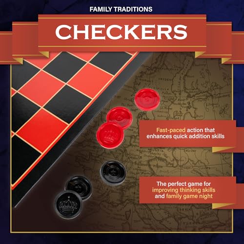 Checkers Family Traditions juego de mesa familiar miniatura 2