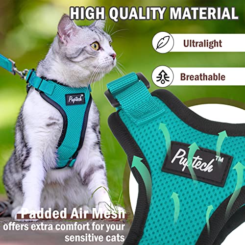 Arnés para gatos a prueba de escape chaleco reflectante con correa PUPTECK 4