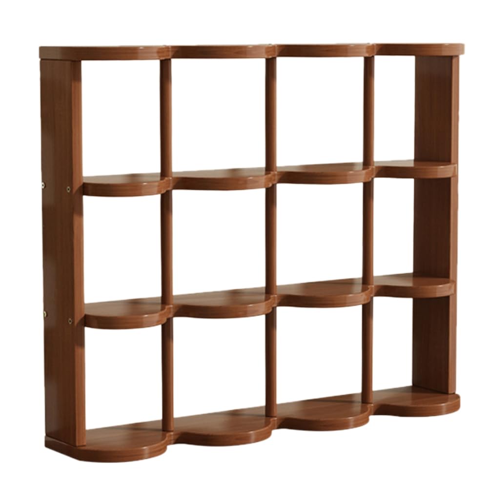 UCK-KIT Wooden Coffee Mug Display Rack, Freestanding Grid Vintage Coffee Cup Display Stand, Rustic Coffee Mug Holder Organizer for Kitchen, Coffee Station,12 Grid