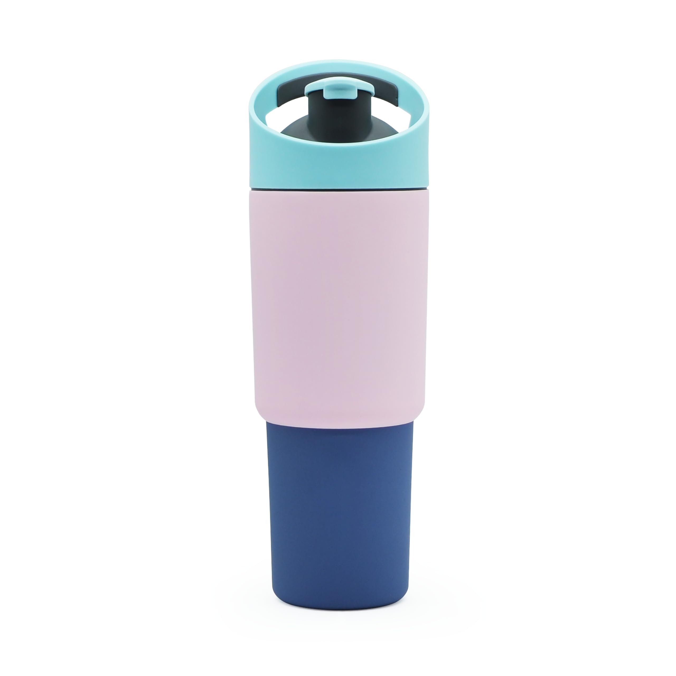 asobu Cosmic Water Bottle – Borraccia refrigerata in acciaio inox, con impugnatura sicura, ideale per viaggi, adatta per portabicchieri, mantiene le bevande fredde, rosa