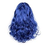 Jurebecia Mal Evie Descendants 3 Wigs for Girls Dragon Popular Musical Cosplay Princess Theme Party Role Play Halloween Dress up Costume Wigs Blue