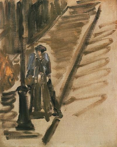 Pintura Rue Mosnier con Grinder Edouard Manet para decorar tu sala de estar con arte clasico