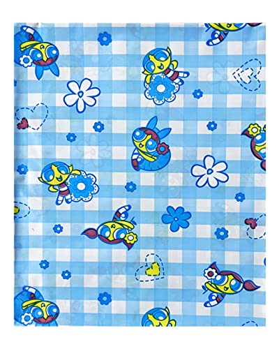 Image of EcoSoft Plastic Sheet,PVC Sheet for Kids,Rubber Sheet for Babies,Bed Wetting Protector(90 x 135 cm) (Blue PPG)