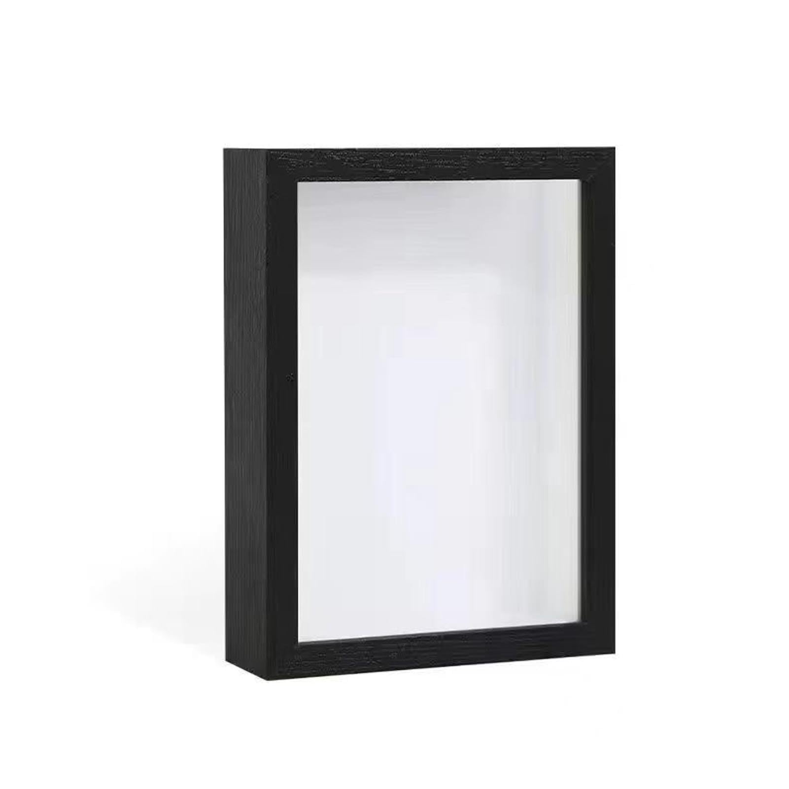 4x6 Shadow Box Frame Display Case, Display Case Box for Memorabilia, Medal, Wedding Memories, Crafts, Tickets, Photos, Flowers, Blind Box, Doll (Black)