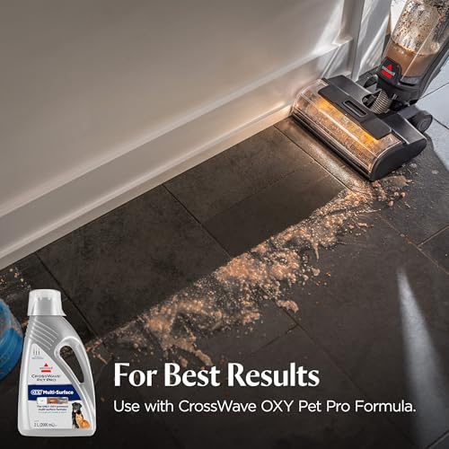 Image of BISSELL CrossWave HydroScrub Plus Cordless Wet Dry Vacuum Mop, Floor Cleaner with Edge Cleaning & Headlights, 45-Minute Runtime, Multi-Surface, Hard Floor Sanitize, & Clean Out Formula Included, 4275E