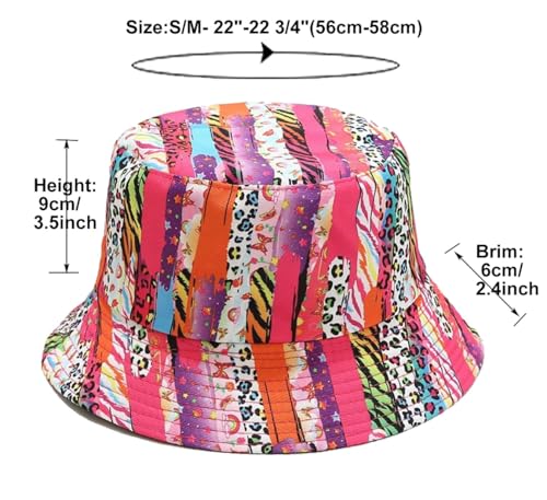 Image of Quanhaigou Bucket Hat for Men Women,Packable Reversible Printed Sun Hats,Fisherman Outdoor Summer Travel Hiking Beach Caps