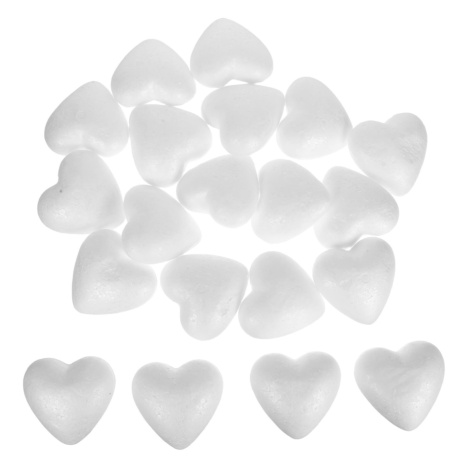 Gatuida 20 Palline di Schiuma a Forma di Cuore 8,5 Cm, Cuori di Gommapiuma Artigianale per Decorazioni Fai da Te, Forniture Creative per Matrimoni e Lavoretti