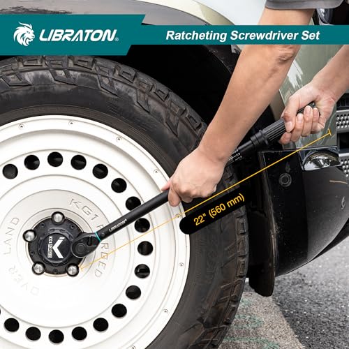 LIBRATON Torque Wrench 1/2" Drive, 50-350NM, Click Torque Wrench ±3% Precision, 22" Heavy Duty Breaker Bar, 72 Tooth Dual-Direction Adjustable for Moto and Car Maintenance 9 LIBRATON Torque Wrench 1/2" Drive, 50-350NM, Click Torque Wrench ±3% Precision, 22" Heavy Duty Breaker Bar, 72 Tooth Dual-Direction Adjustable for Moto and Car Maintenance - Image 9