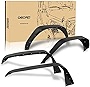 oEdRo Flat Front & Rear Fender Flares Compatible with 2018-2023 Jeep Wrangler JL & JLU Unlimited (2 Door / 4 Door), Off-Road Metal Steel Wheel Flares Liner 4 PCS