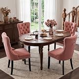 SoarTalent Velvet Upholstered Dining Chairs Set of...