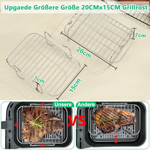 Silikonform für Heißluftfritteuse Zubehör- Airfryer Zubehör für Ninja Foodi AF400EU AF500EU Double Stack XL SL400EU 9.5L, COSORI 8,5L/10L, Dual Zone Heißluftfritteuse Zubehör, Air Fryer Accessories – Bild 5