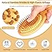 AYCBNB Bamboo Hair Brush for Hair Growth, Detangler Hairbrush with Natural Bamboo Bristles, Wooden Paddle Brush for Scalp Massage, All Hair Types, for Women, Men, and Kids